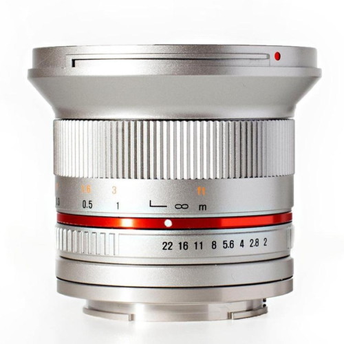 NEW Rokinon RK12M-FX-SIL 12mm F2.0 Ultra Wide Angle for Sony E-mount (Silver)