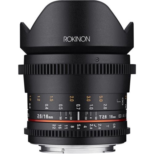 Rokinon Cine DS FFDS16M-C 16mm T2.6 Full Frame Cine Lens for Canon EF