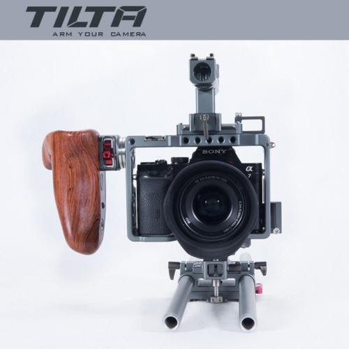 TILTA ES-T17-A Camera Cage w/ New Version Wooden Grip for Sony A7 seri