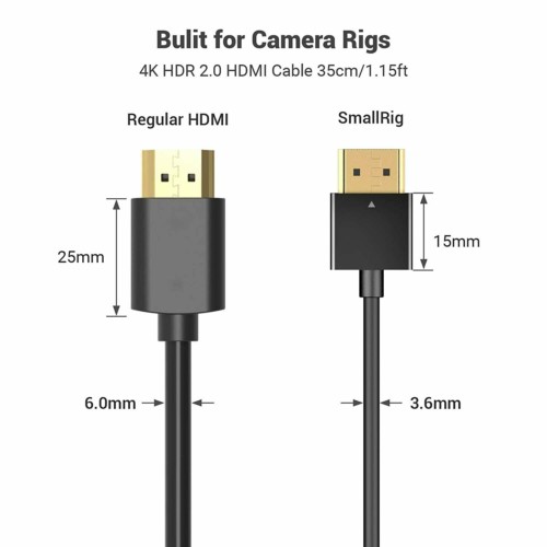 Dây SMALLRIG Ultra Slim 4K HDMI Cable 55cm 2957
