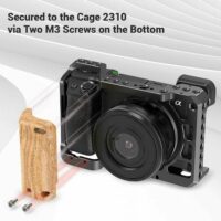 SMALLRIG Camera Cage with Wooden Grip for Sony A6100 A6300 A6400