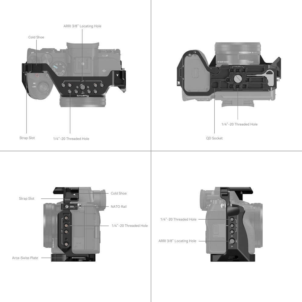 SMALLRIG Camera Cage for Selected Sony Cameras 3667B