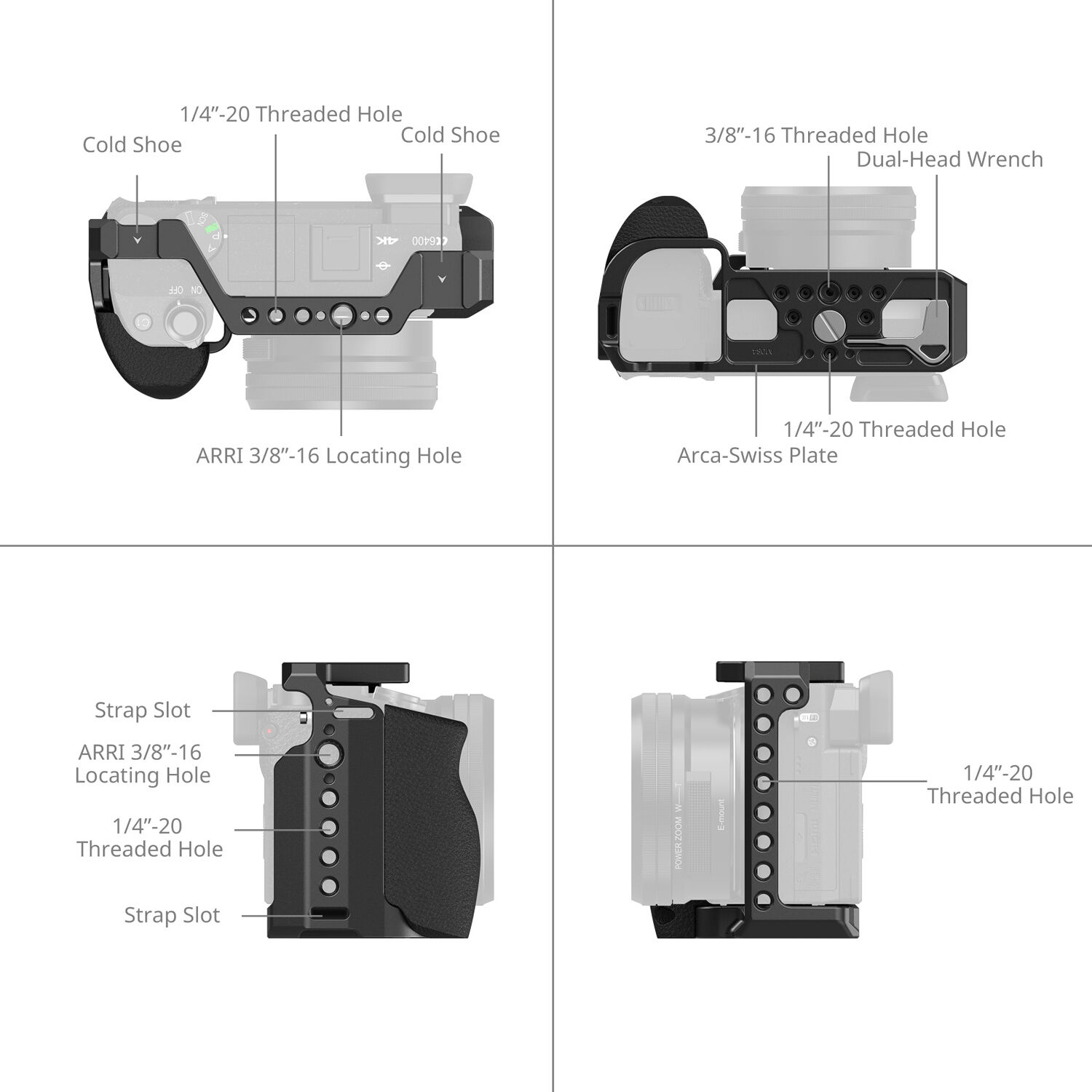 Cage Kit for Sony A6100 A6300 A6400 A6500 3164B